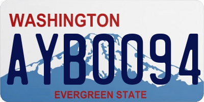 WA license plate AYB0094