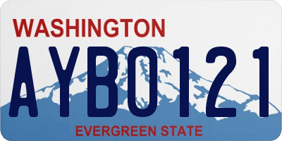 WA license plate AYB0121