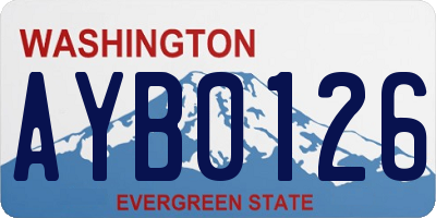 WA license plate AYB0126