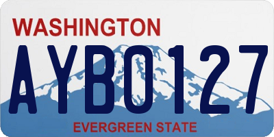 WA license plate AYB0127