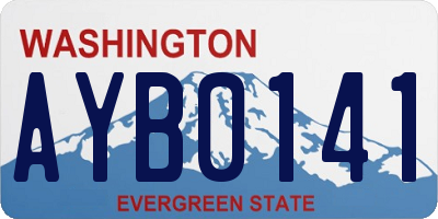 WA license plate AYB0141