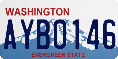 WA license plate AYB0146