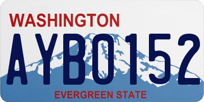 WA license plate AYB0152