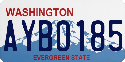 WA license plate AYB0185