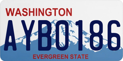 WA license plate AYB0186