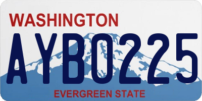 WA license plate AYB0225