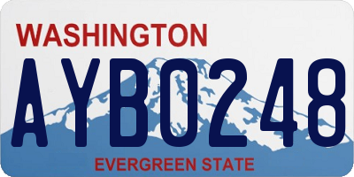 WA license plate AYB0248
