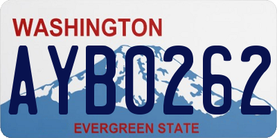 WA license plate AYB0262