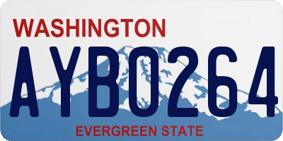 WA license plate AYB0264