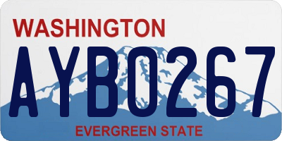 WA license plate AYB0267