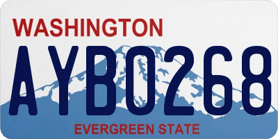 WA license plate AYB0268