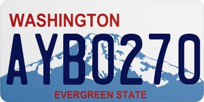 WA license plate AYB0270