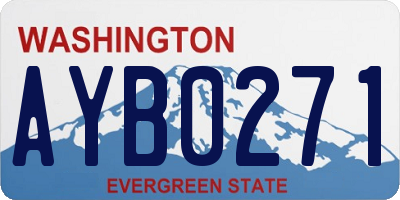 WA license plate AYB0271