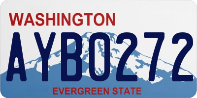 WA license plate AYB0272