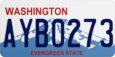 WA license plate AYB0273