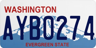WA license plate AYB0274