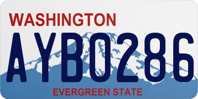 WA license plate AYB0286