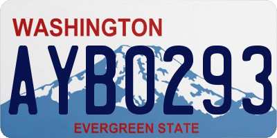 WA license plate AYB0293