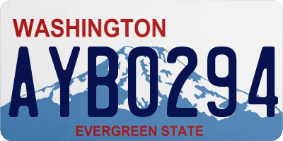 WA license plate AYB0294
