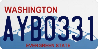 WA license plate AYB0331