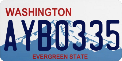 WA license plate AYB0335