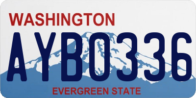 WA license plate AYB0336