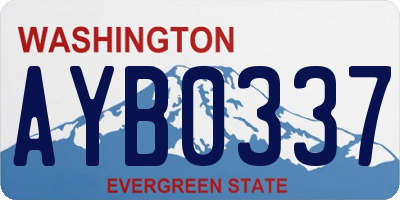 WA license plate AYB0337