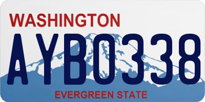 WA license plate AYB0338