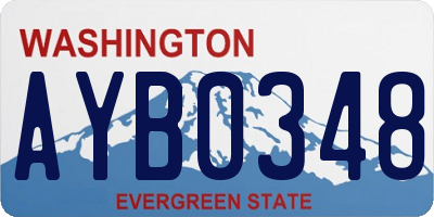 WA license plate AYB0348