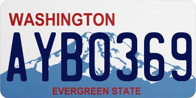 WA license plate AYB0369