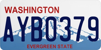 WA license plate AYB0379