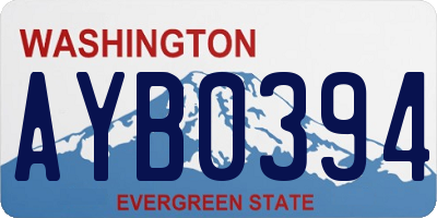 WA license plate AYB0394