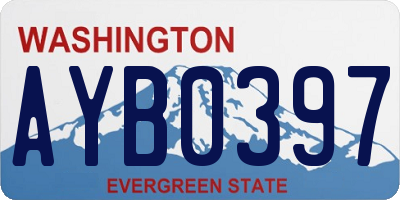WA license plate AYB0397