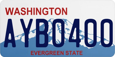 WA license plate AYB0400