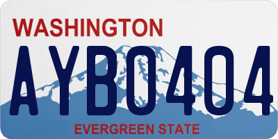WA license plate AYB0404