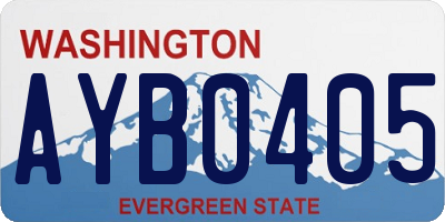 WA license plate AYB0405