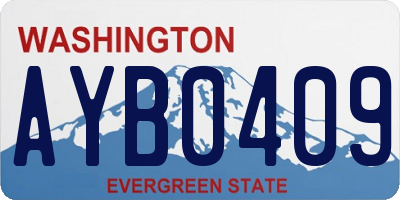 WA license plate AYB0409