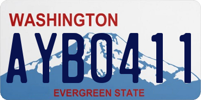 WA license plate AYB0411