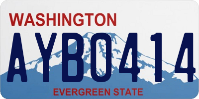 WA license plate AYB0414