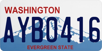 WA license plate AYB0416