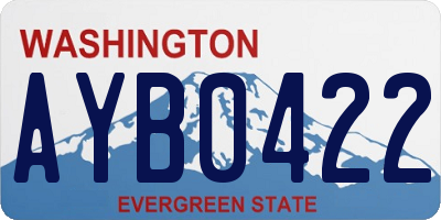 WA license plate AYB0422