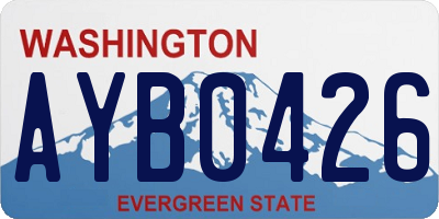WA license plate AYB0426