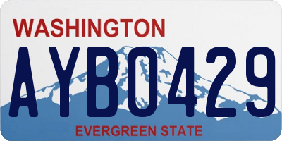 WA license plate AYB0429