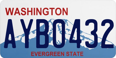 WA license plate AYB0432