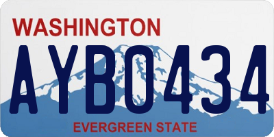 WA license plate AYB0434