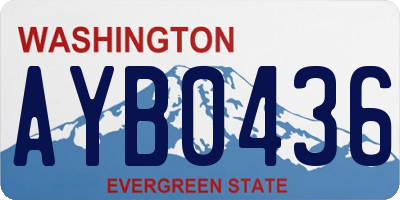 WA license plate AYB0436