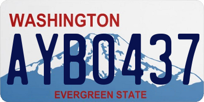 WA license plate AYB0437