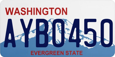 WA license plate AYB0450