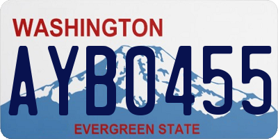 WA license plate AYB0455