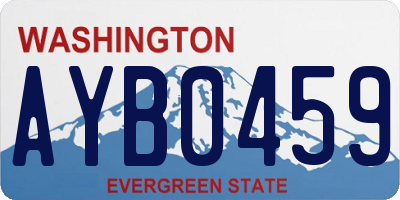 WA license plate AYB0459
